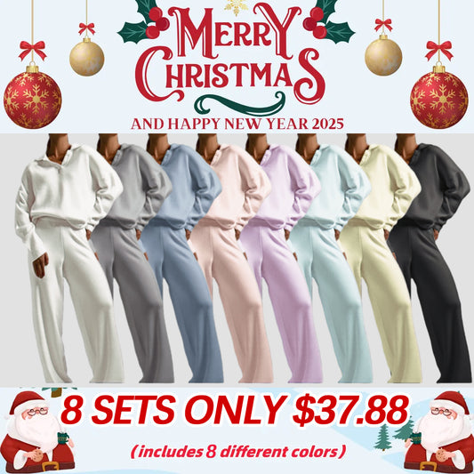 Knit Top and Wide Leg Pants 2 Piece Set