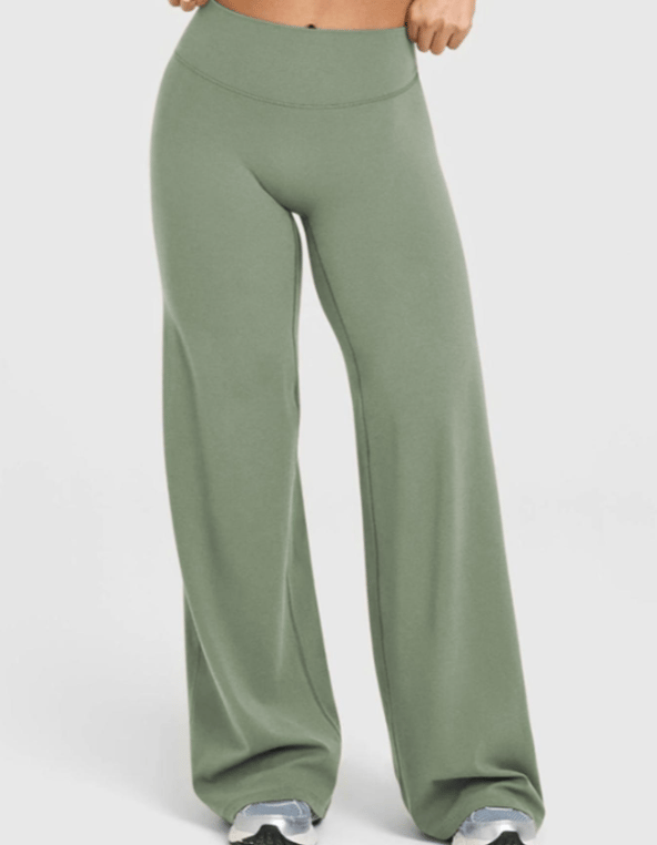 Women's Casual Wide Leg Sport Pants, Casual Sporty Trousers