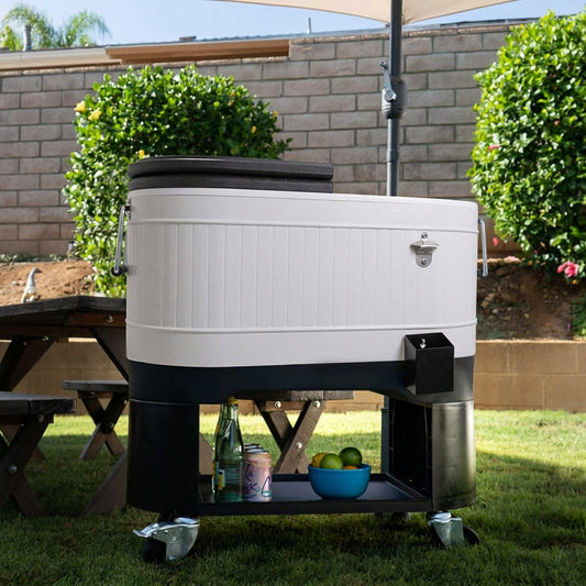 🎉Mobile Wheeled Patio Cooler – Large Outdoor Wheeled Cooler