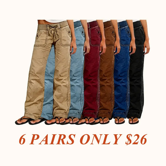Solid Seam Detail Drawstring Mid Rise Straight Leg Pants High Stretch Fabric Women's Wear Minimalist Fit Basic Style Multiple Colors