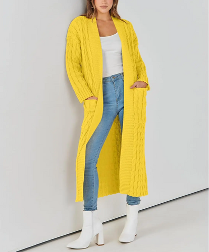 Women's Long Cardigan 2024 Oversized Coat Long Sleeve Open Cardigan Knitted Extra Long Coat Autumn Fashion Jacket Clothes