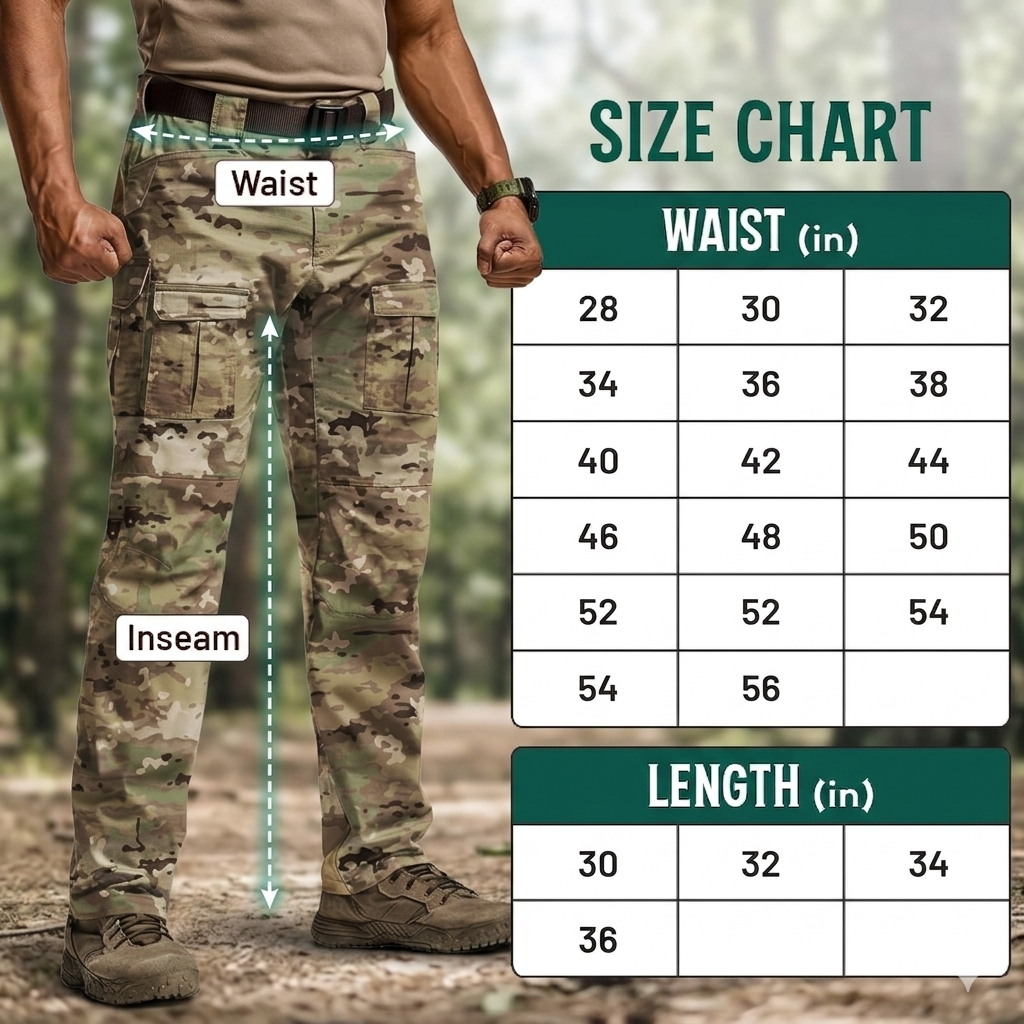 Men's Flex Ripstop Tactical Pants, Water Resistant Stretch Cargo Pants, Lightweight EDC Hiking Work Pants