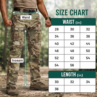 Men's Flex Ripstop Tactical Pants, Water Resistant Stretch Cargo Pants, Lightweight EDC Hiking Work Pants