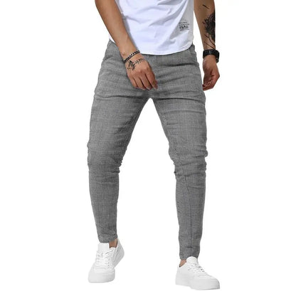 Men's Casual Slim Fit Pants Skinny Stretch Dress Slacks
