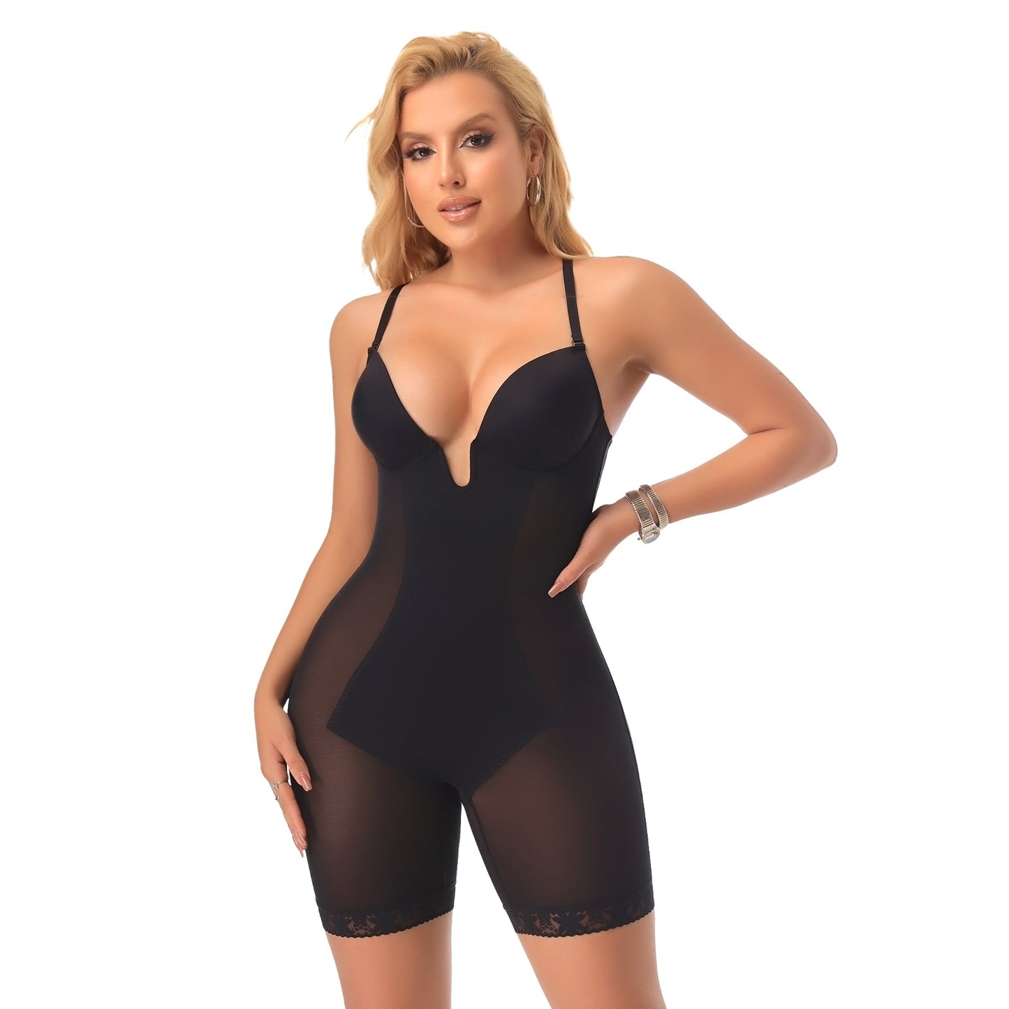 Joyshaper Backless Deep U Plunge Shapewear Strapless Bodysuit