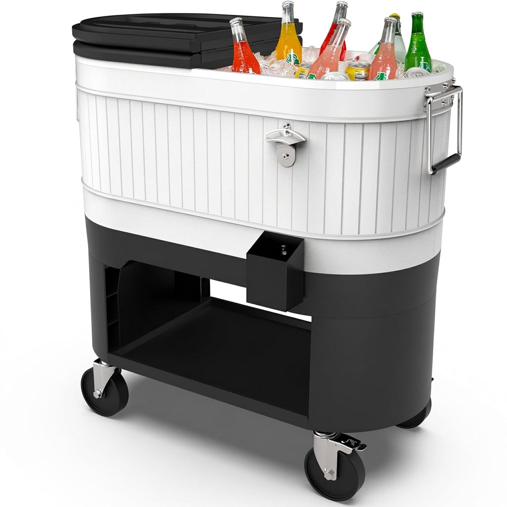 🎉Mobile Wheeled Patio Cooler – Large Outdoor Wheeled Cooler