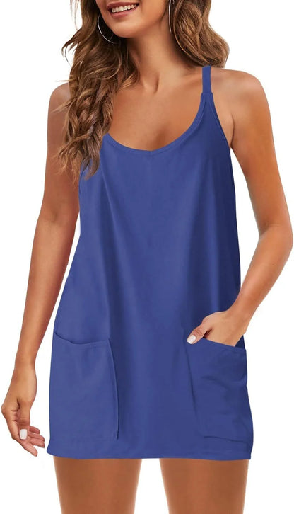 💝Last Day Promotion⚡Women's Womens Athletic Sleeveless Mini Dress