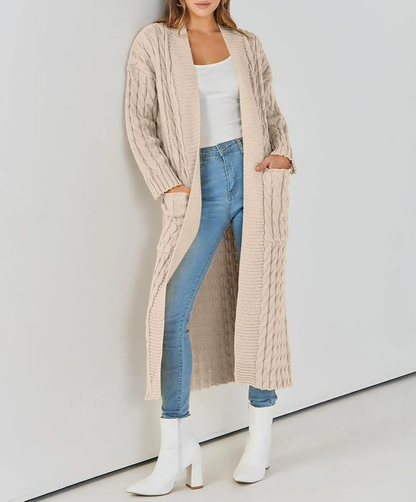Women's Long Cardigan 2024 Oversized Coat Long Sleeve Open Cardigan Knitted Extra Long Coat Autumn Fashion Jacket Clothes
