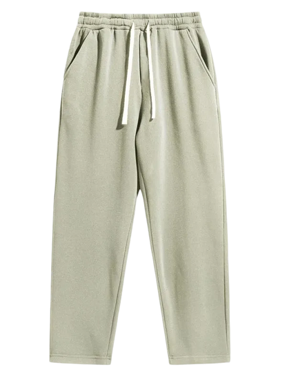 Men's Regular Fit Solid Drawstring Waist Sweatpants