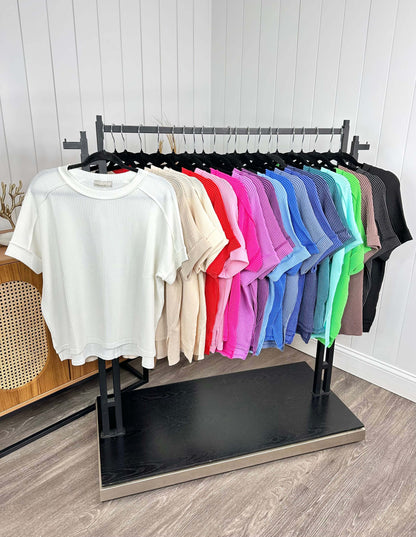 ⏰Hot Sale-2025 Tops Short Sleeve T-Shirts Cute Round Neck T-Shirts Shirts (Multiple Colors)