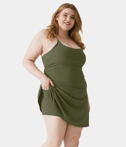 Softlyzero Plush Backless Active Dress-Easy Peezy
