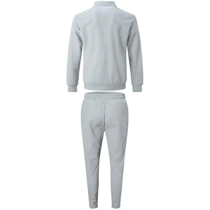 Men’s Zip-Up Tracksuit Set – Sporty 2-Piece Jacket & Pants with Drawstring Waist