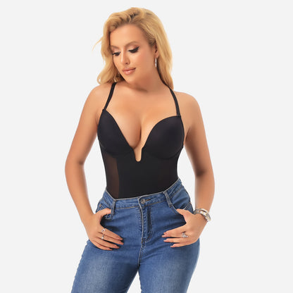 Joyshaper Backless Deep U Plunge Shapewear Strapless Bodysuit