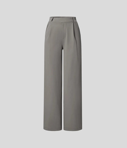 ⏰Big Spring Sale!High Waisted Side Pocket Straight Leg Work Pants