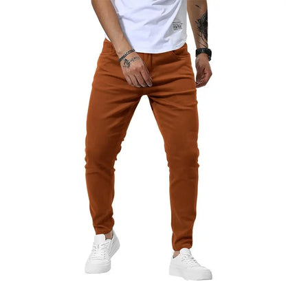Men's Casual Slim Fit Pants Skinny Stretch Dress Slacks