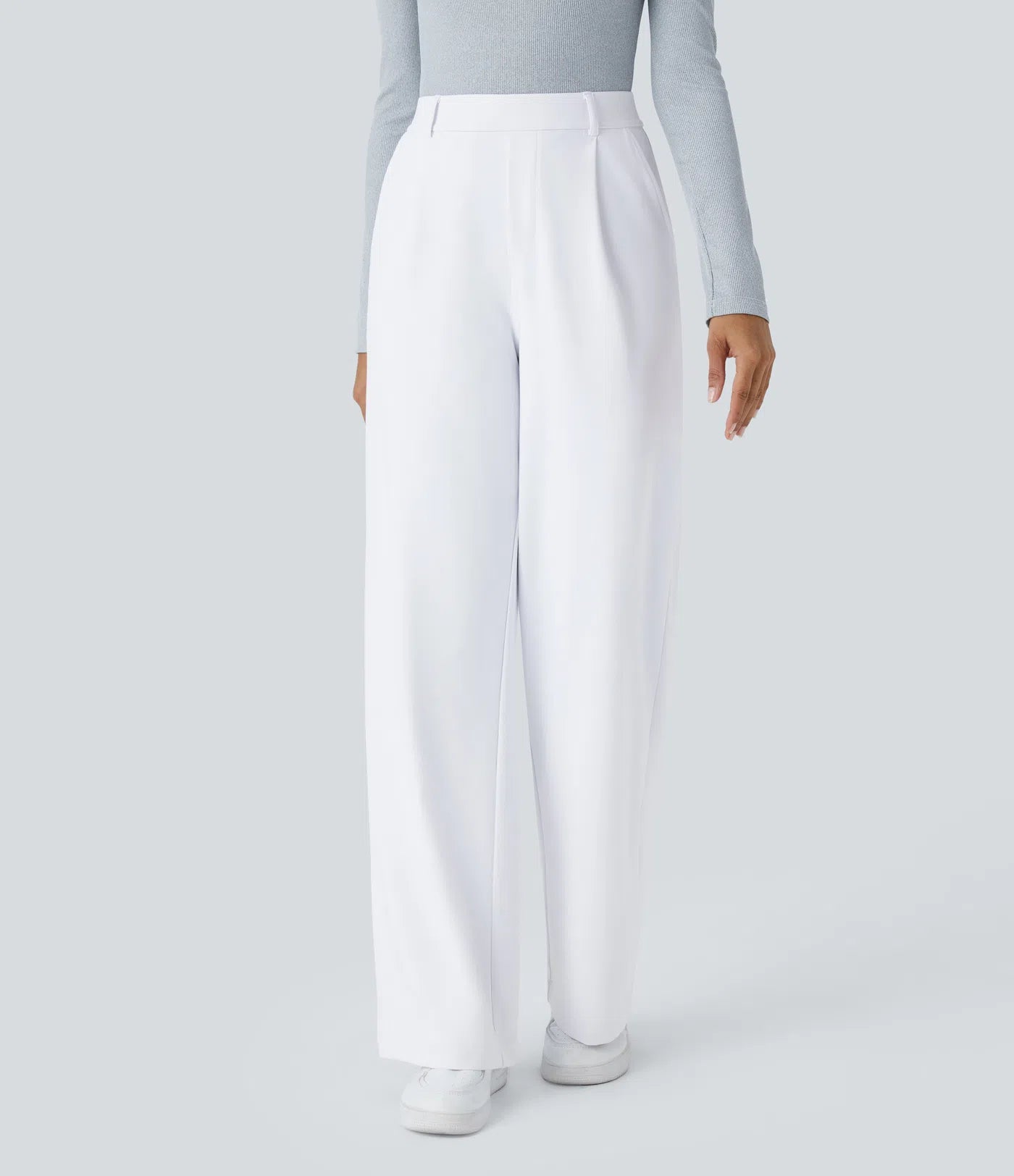 ⏰Big Spring Sale!High Waisted Side Pocket Straight Leg Work Pants