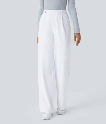⏰Big Spring Sale!High Waisted Side Pocket Straight Leg Work Pants