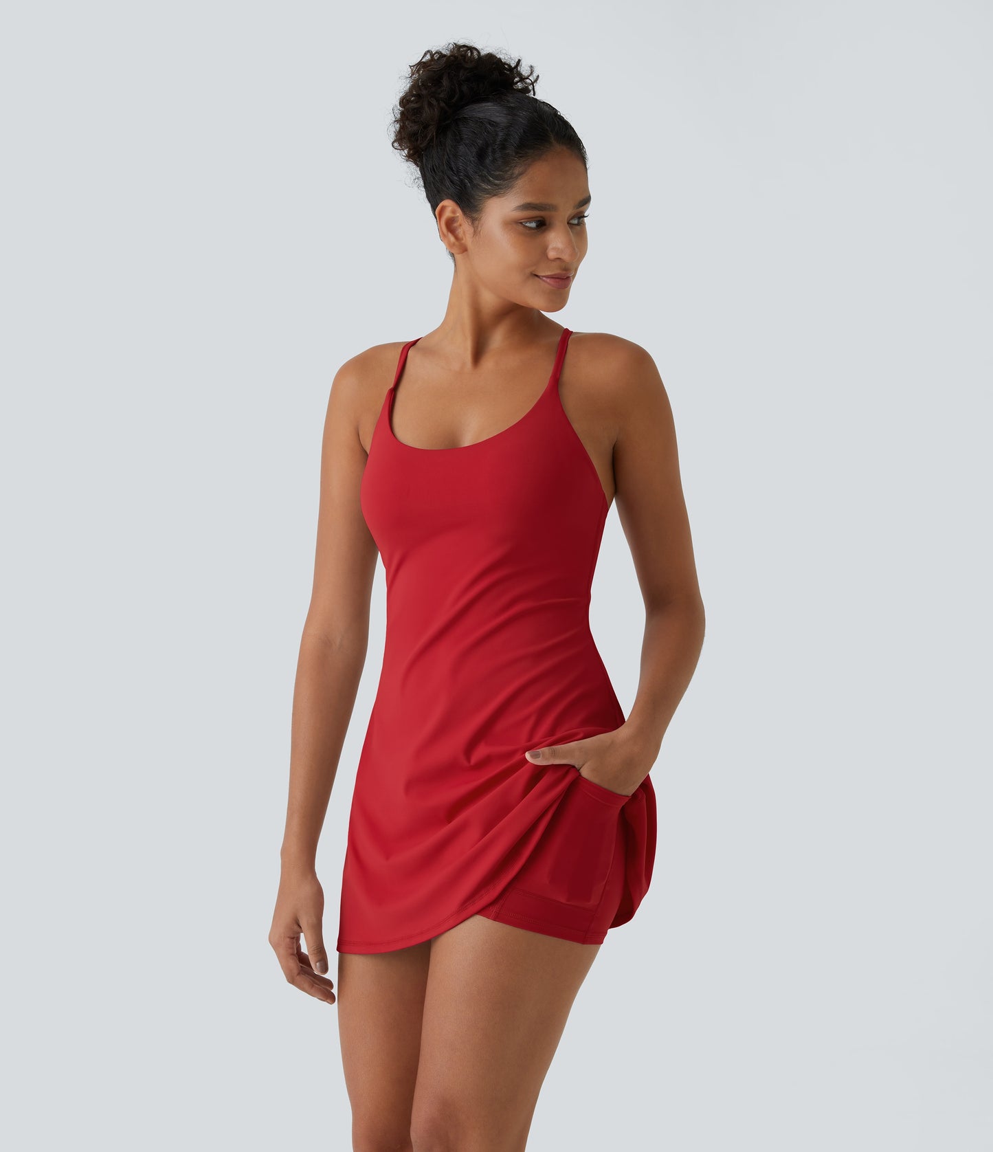 Women’s Active Dress – Cloud-Soft Breathable Tennis Dress with Pockets, Easy-On Backless Design for Yoga, Golf, and Daily Wear