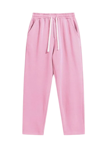 Men's Regular Fit Solid Drawstring Waist Sweatpants