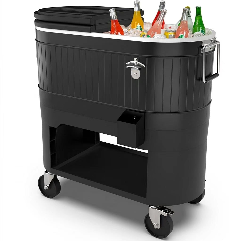 🎉Mobile Wheeled Patio Cooler – Large Outdoor Wheeled Cooler