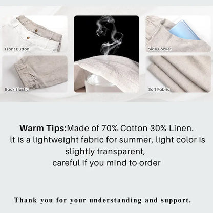 🔥Last day promotion🔥Womens Cotton Linen Pants Casual Button Up High Waisted Wide Leg Trousers Wideleg