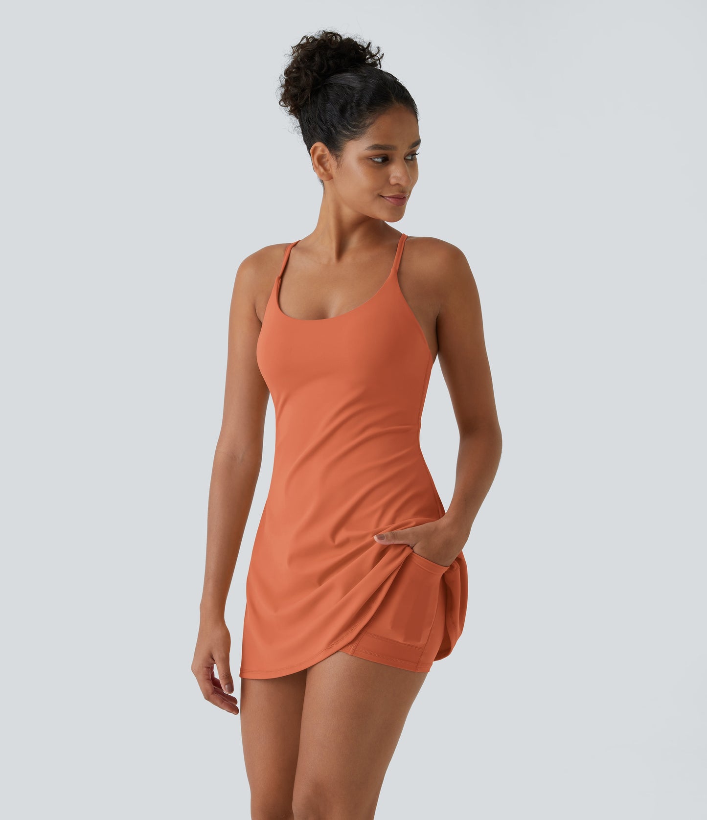 Women’s Active Dress – Cloud-Soft Breathable Tennis Dress with Pockets, Easy-On Backless Design for Yoga, Golf, and Daily Wear