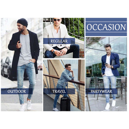 👖Men's 3-Pack Flex Stretch Slim Straight Jeans with 5 Pockets Denim Fabric (Sizes 30-46)(30-36)