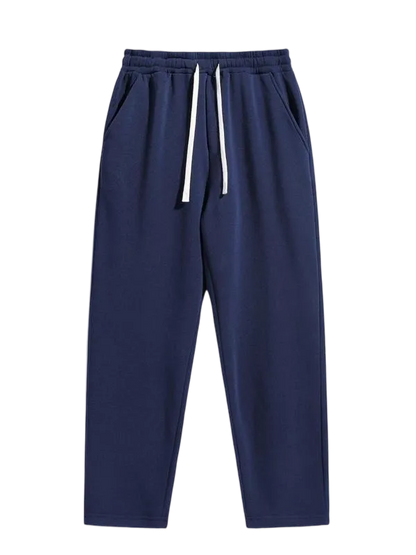 Men's Regular Fit Solid Drawstring Waist Sweatpants