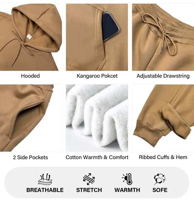 Men's Milano Printed Hoodie and Drawstring Sweatpants Set