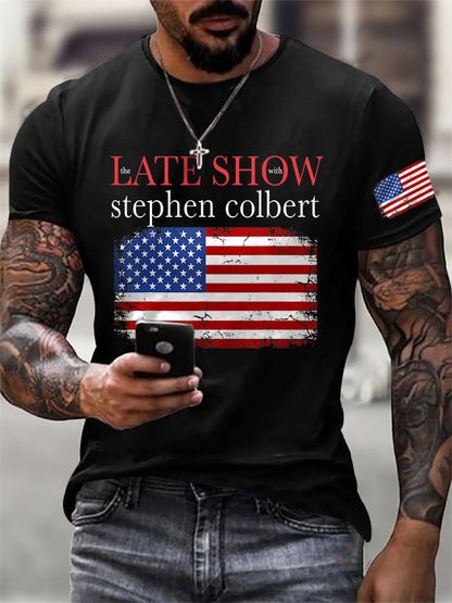 Men's Retro Last Last Show Print T-Shirt