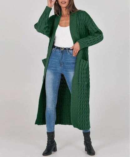 Women's Long Cardigan 2024 Oversized Coat Long Sleeve Open Cardigan Knitted Extra Long Coat Autumn Fashion Jacket Clothes