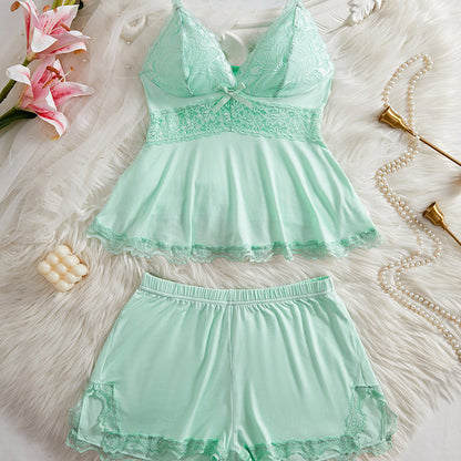 Lace-Trim Cami & Shorts Pajama Set