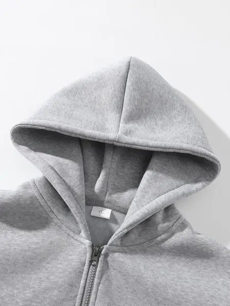 Men's Plain Two-piece Sweatsuit Set