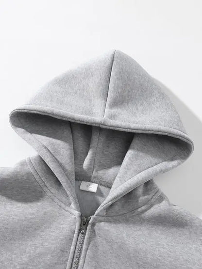 Men's Plain Two-piece Sweatsuit Set