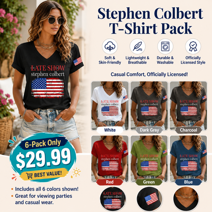 V-Neck Retro Last Show Print T-Shirt