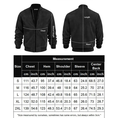 Men’s Classic Thin Casual Jacket: Stretchy Faux Suede (Lightweight, Retro, Soft)