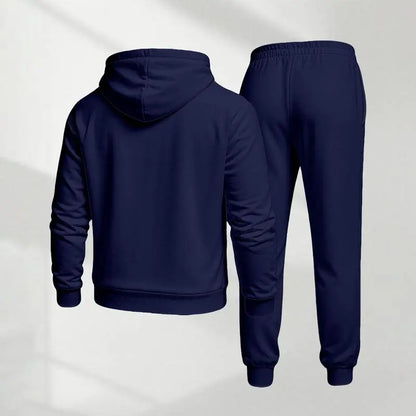 Blessed Cross Letter Print Hoodie & Drawstring Sweatpants Set