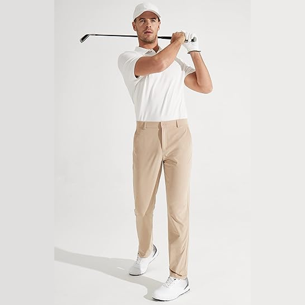 Men's Stretch Gurkha Pants Slim Fit Dress Pants