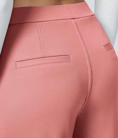 ⏰Big Spring Sale!High Waisted Side Pocket Straight Leg Work Pants