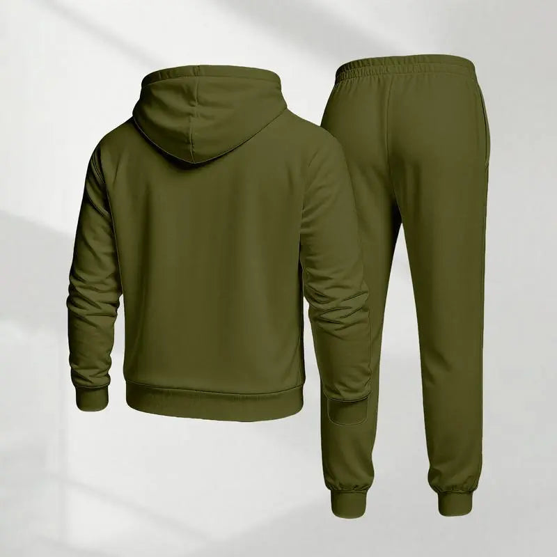 Blessed Cross Letter Print Hoodie & Drawstring Sweatpants Set