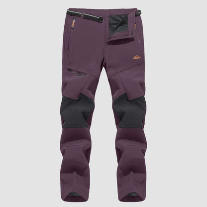 Men's Fleece-Lined Winter Ski Pants – Water-Resistant with 4 Zip Pockets