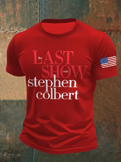 Men's Retro Last Show Print T-Shirt