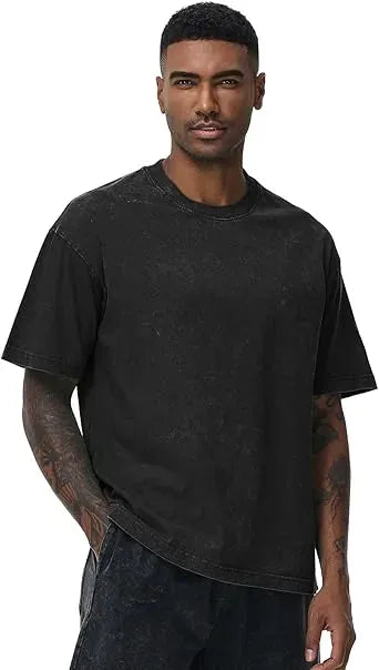 Men's  Acid Wash Cotton T-Shirts