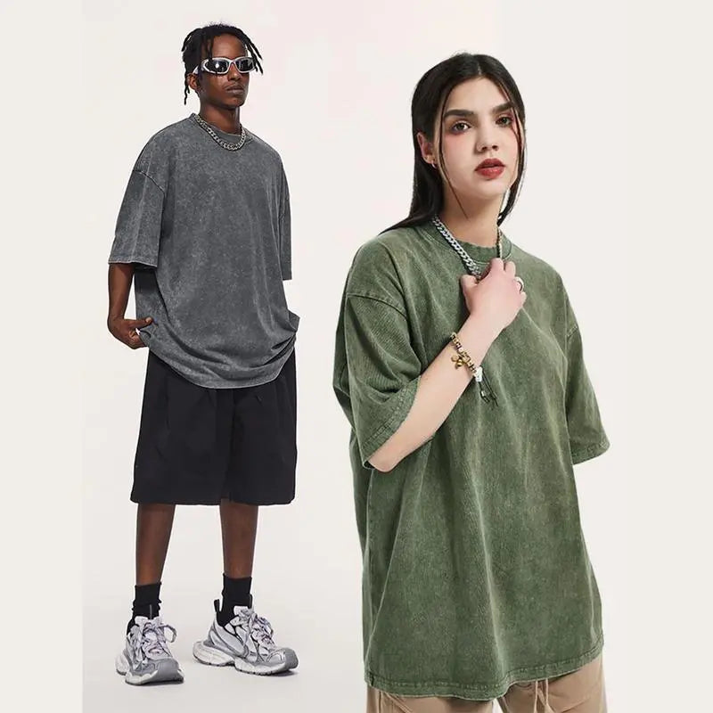 Acid Wash Unisex Oversized Cotton Comfort Tee
