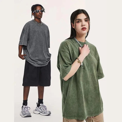 Acid Wash Unisex Oversized Cotton Comfort Tee