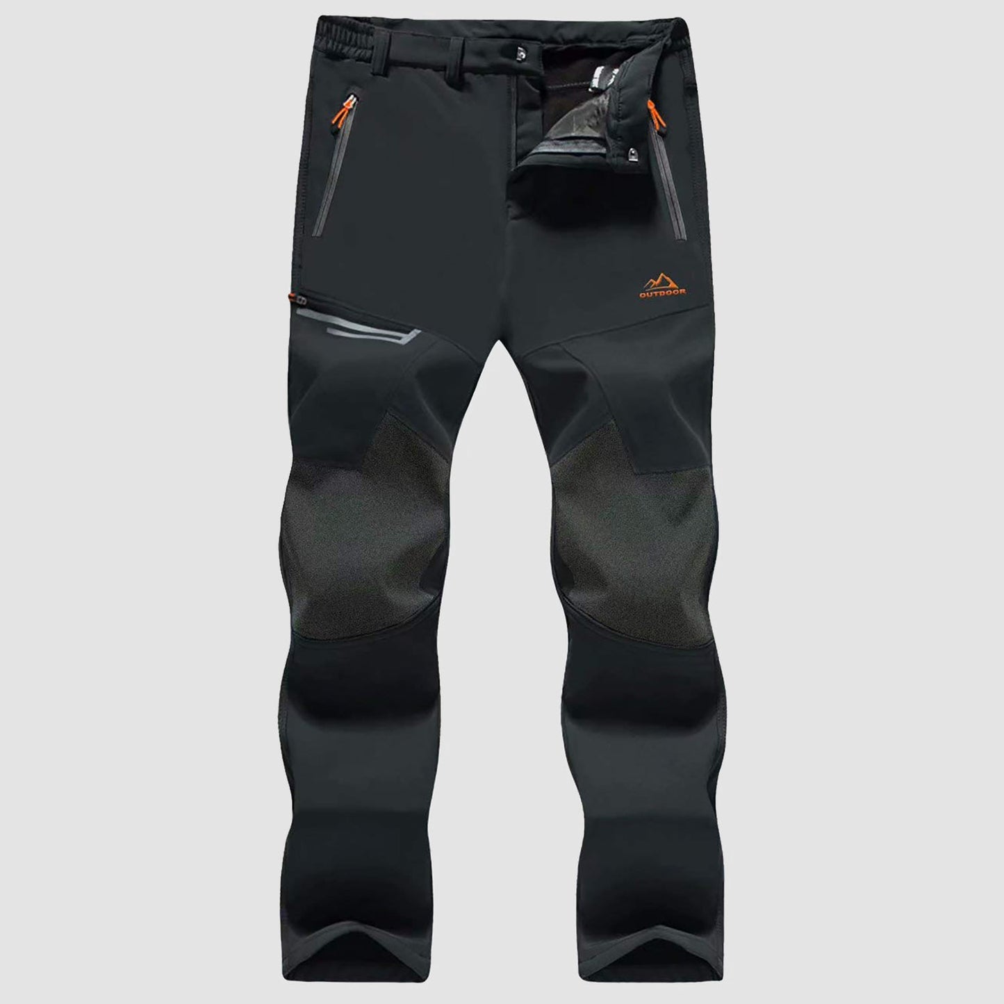 Men's Fleece-Lined Winter Ski Pants – Water-Resistant with 4 Zip Pockets