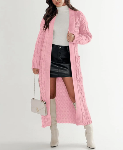 Women's Long Cardigan 2024 Oversized Coat Long Sleeve Open Cardigan Knitted Extra Long Coat Autumn Fashion Jacket Clothes