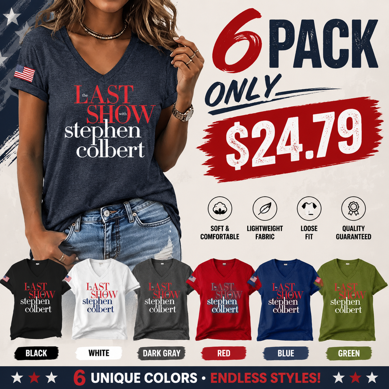 🔥Buy 3 Get 15% Off V-Neck Retro Last Show Print T-Shirt