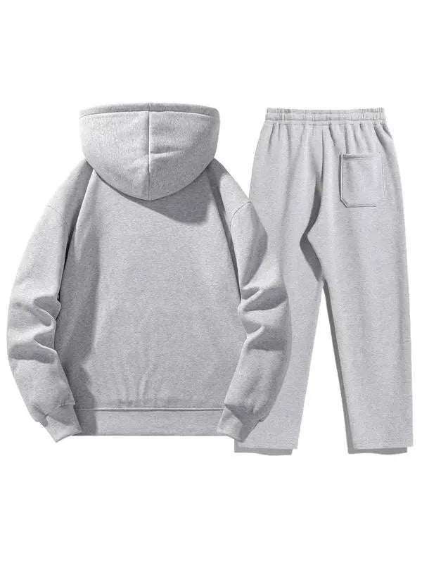 Men’s Casual Hoodie & Jogger Set – Two-Piece Daily Outfit