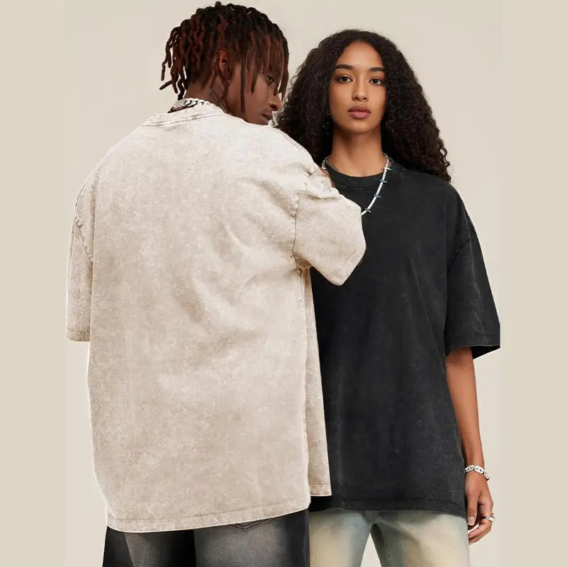 Acid Wash Unisex Oversized Cotton Comfort Tee